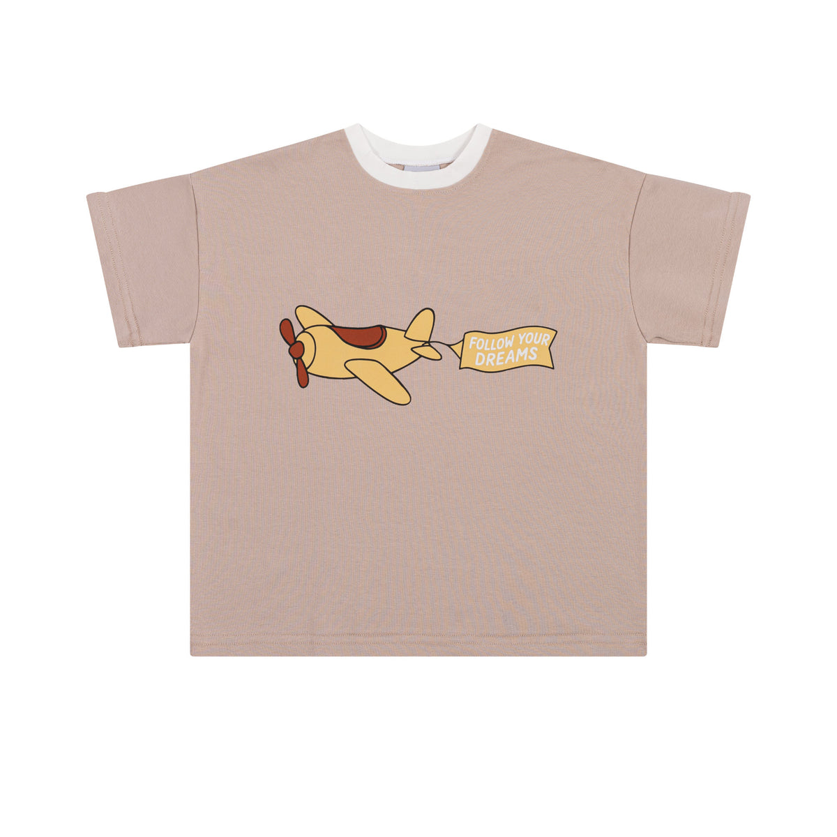 Luźny t-shirt dziecięcy Samolot – DEAR SOPHIE – ujęcie 1
