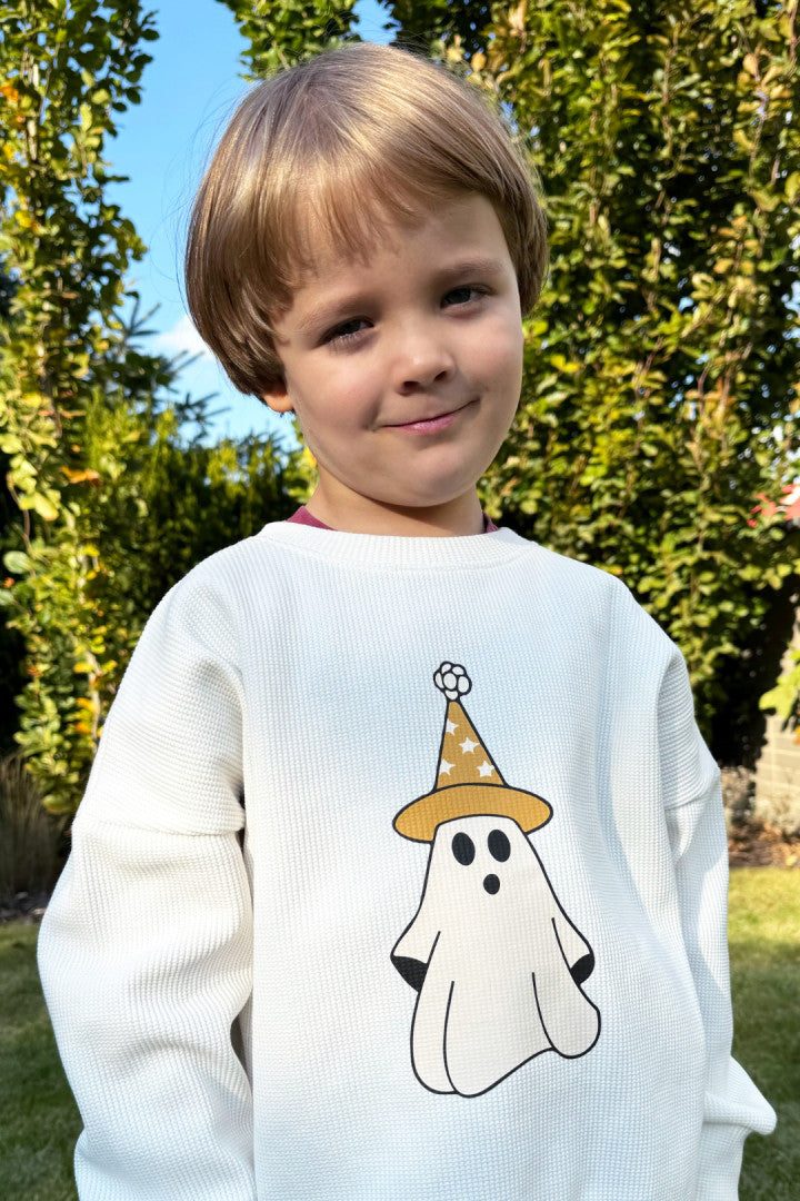 Bluza dziecięca oversize Duszek Wafelkowa – ujęcie 6