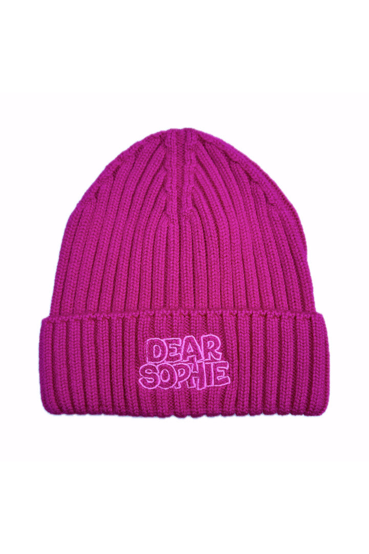 Czapka dziecięca z wełny merino Fuksja – DEAR SOPHIE