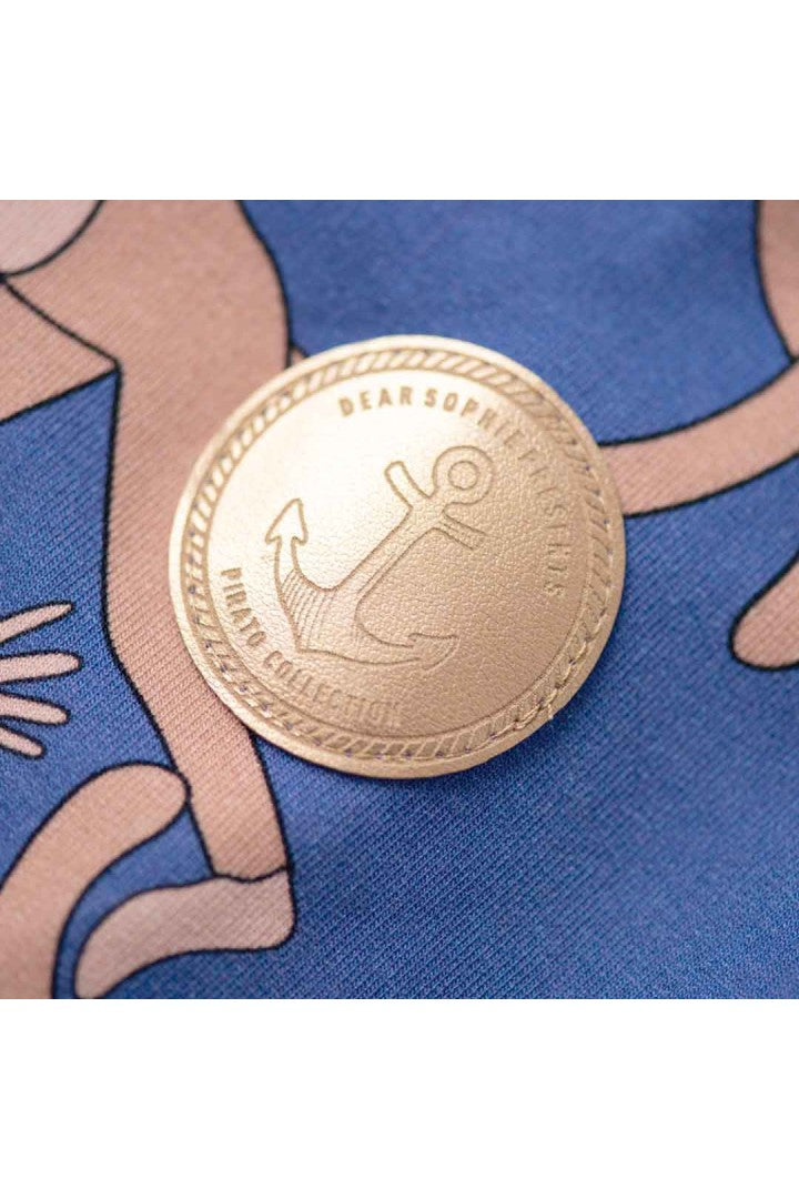 Bluza z kapturem na zamek dziecięca Małpka Niebieska – ujęcie 6