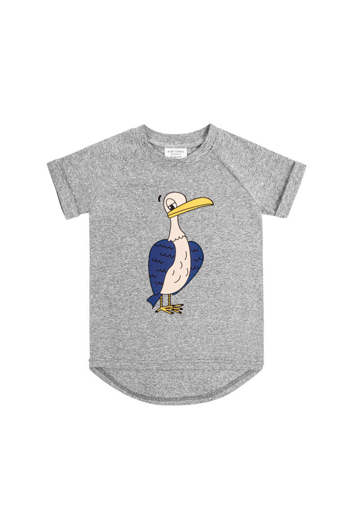 T-shirt dziecięcy oversize Orzeł Szary Melanż – DEAR SOPHIE