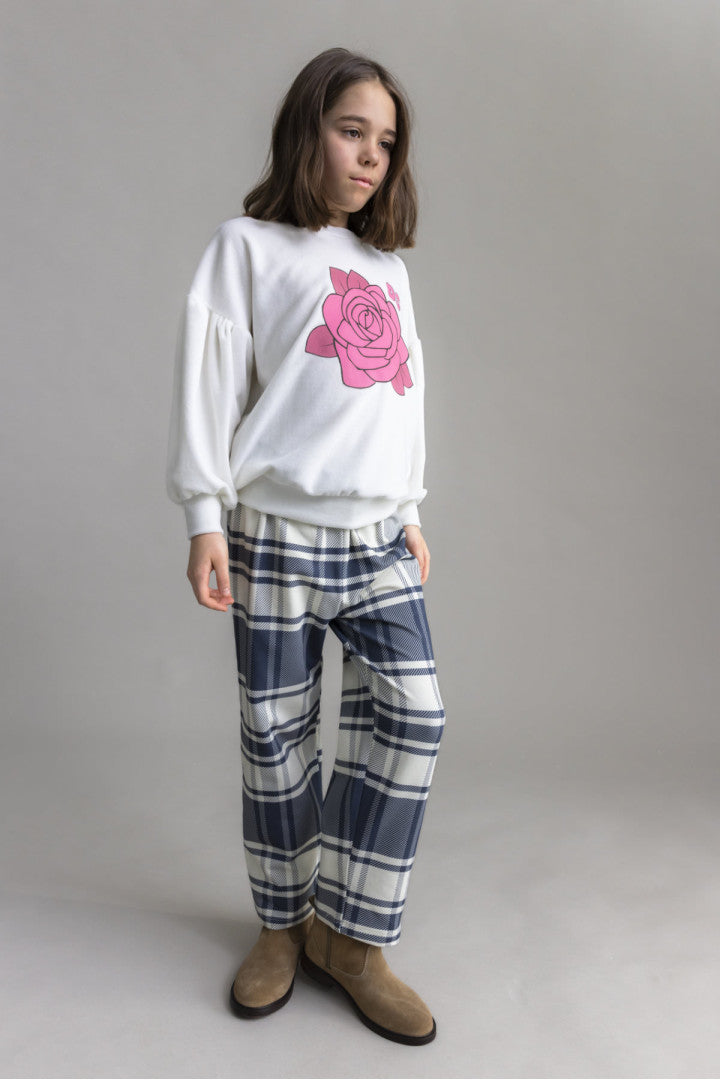 Bluza bufiasta dziecięca Róża Welurowa – ujęcie 2