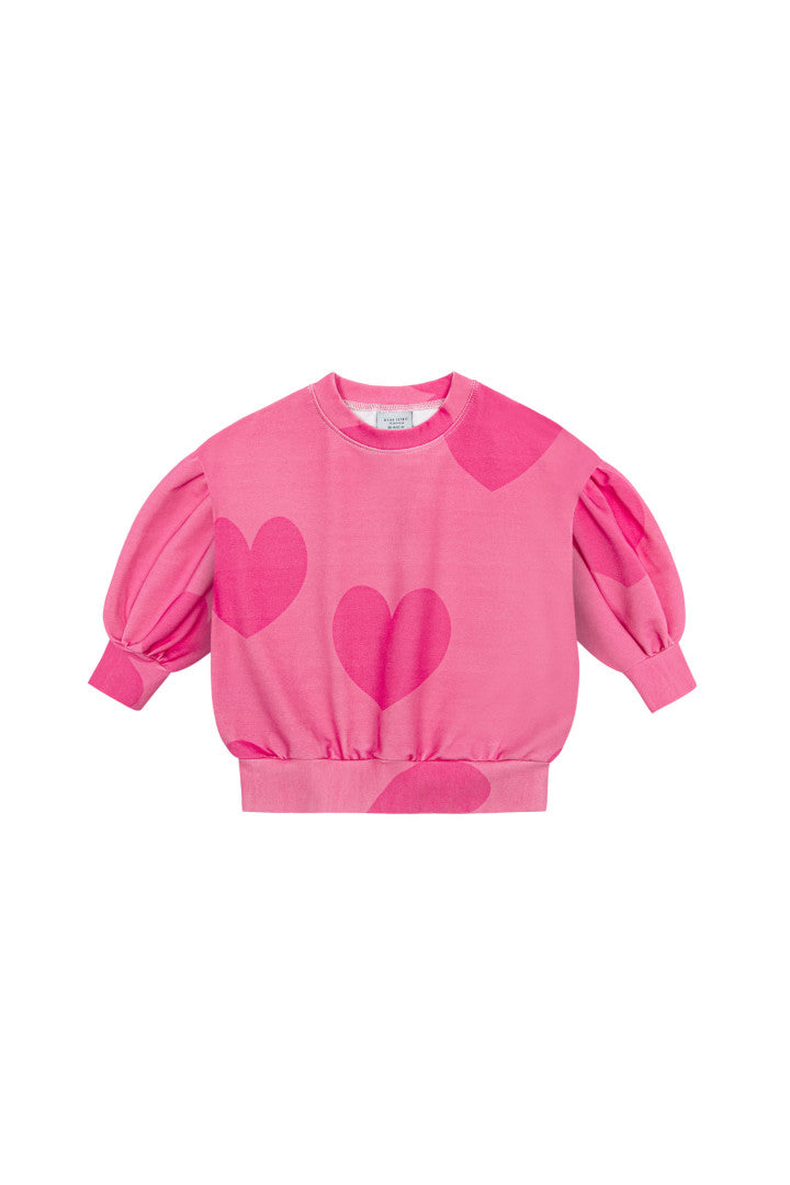 Bluza bufiasta dziecięca Serca Różowe – DEAR SOPHIE