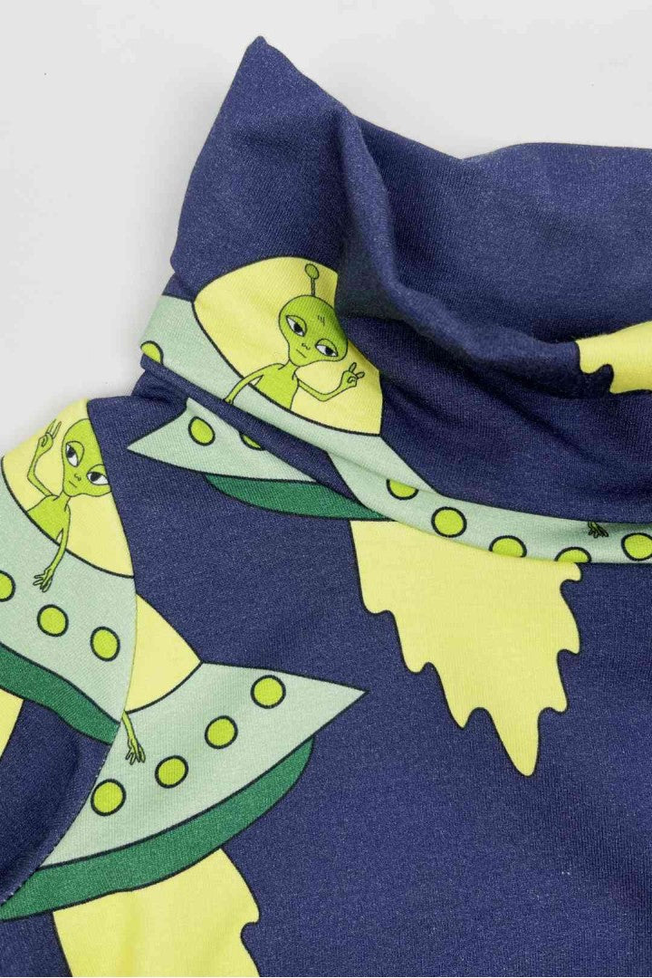 Bluza dziecięca z kominem Ufo Granat – ujęcie 2