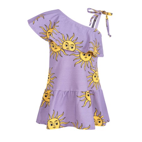 SUN PURPLE ONE-SHOULDER DRESS