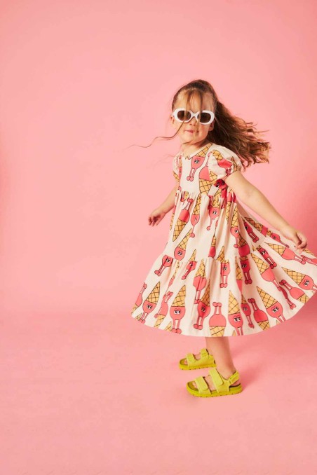 ICE CREAM LIGHT PUFF DRESS