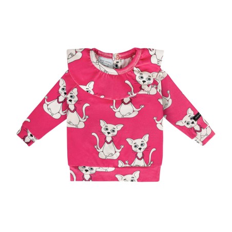 YOGICAT PINK FRILL LONGSLEEVE