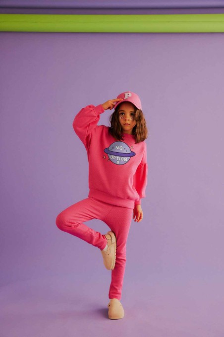 PLANET WAFFLE PUFF SWEATSHIRT