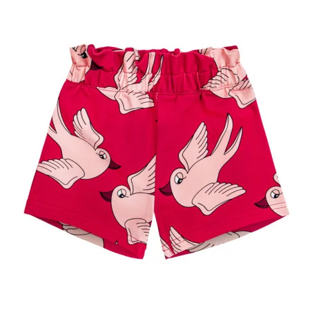 SWALLOW RED PAPERBAG SHORTS