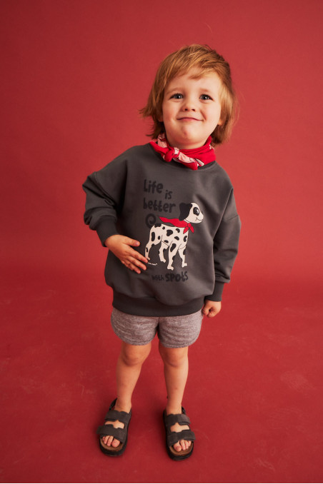 DALMATIAN GREY SPORTY SHORTS
