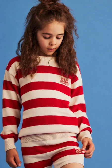 RED STRIPES SWEATER FOR KIDS