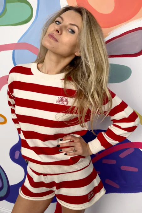 RED STRIPES SWEATER FOR HER
