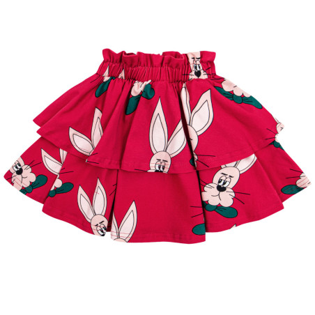 RABBIT RED WAVE SKIRT