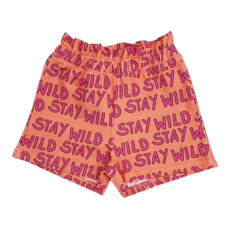 STAY WILD POMARAŃCZOWE SZORTY PAPERBAG