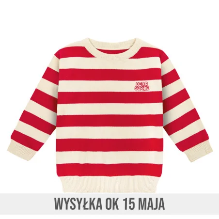 RED STRIPES SWEATER "FOR HER"