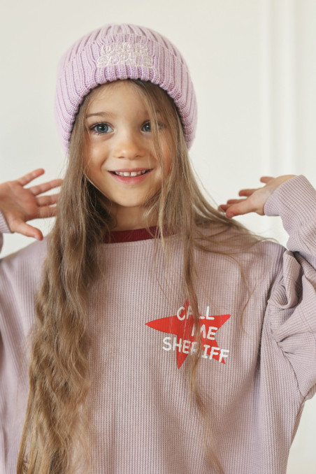 FIOLETOWA CZAPKA MERINO