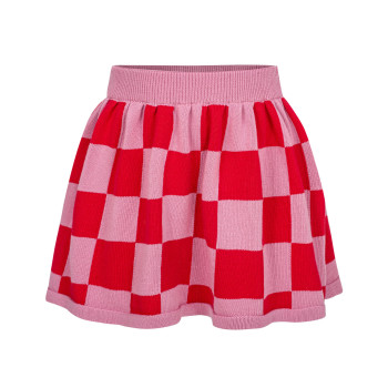 PINK CHECKER SKIRT