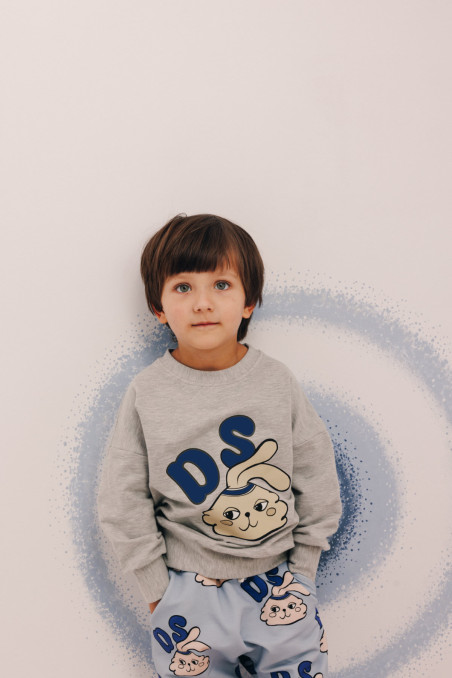 BUNNY MELANGE OVERSIZE SWEATSHIRT