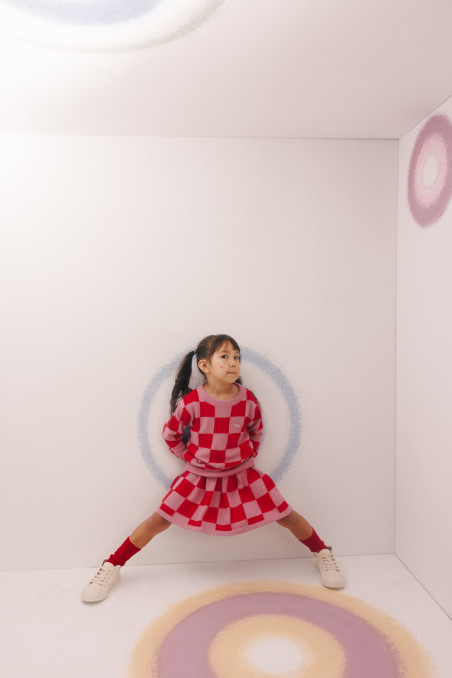 PINK CHECKER SKIRT