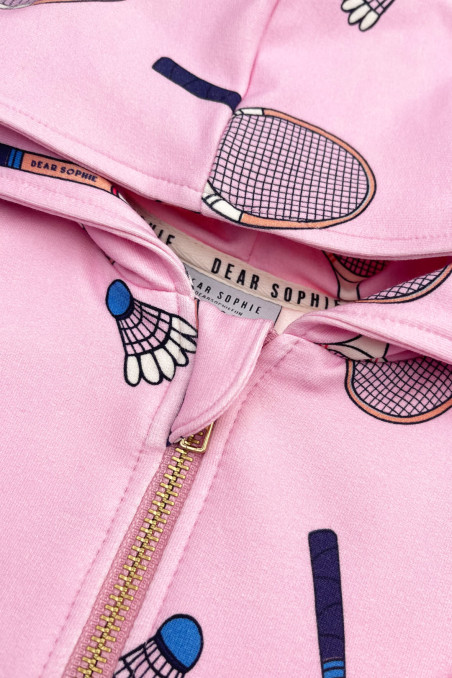 TENIS RÓŻOWY BLUZA Z KAPTUREM