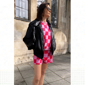 PINK CHECKER SHORTS FOR HER