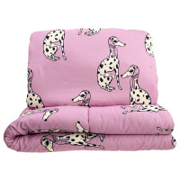 DALMATIAN PINK FILLED BEDDING SET