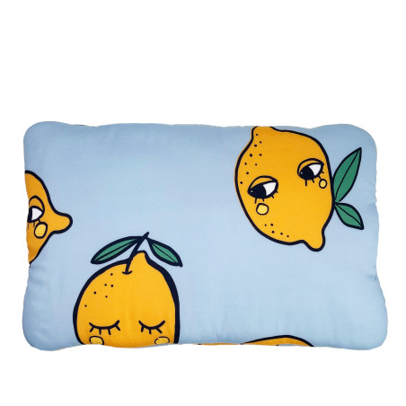 LEMON BLUE FLAT PILLOW