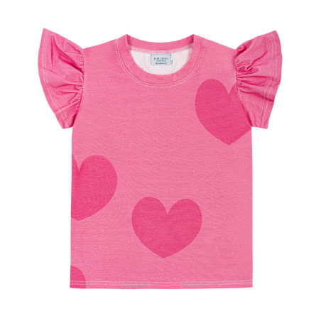 HEARTS PINK FRILL TANK