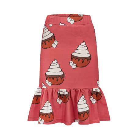 CHOCOLATE RED BRICK LONG SKIRT