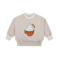 GORĄCA CZEKOLADA BEŻOWA BLUZA OVERSIZE