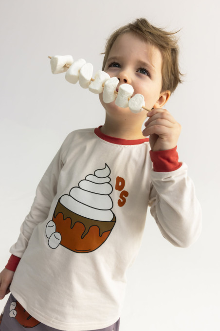 CHOCOLATE OFF-WHITE LONGSLEEVE