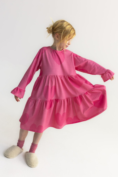 HEARTS PINK SPINNING DRESS