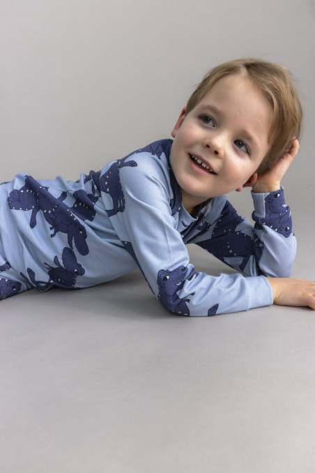 T-REX BLUE PYJAMAS TOP