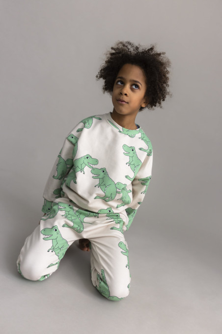 T-REX ZIELONY BLUZA OVERSIZE