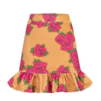 ROSES ORANGE FRILLED SKIRT