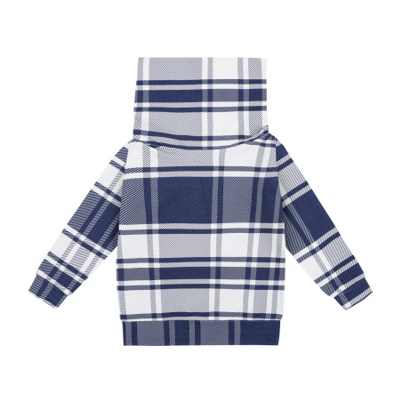 CHECKER NAVY SNOOD SWEATSHIRT