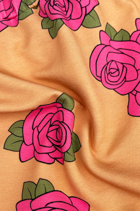 ROSES ORANGE FRILLED SKIRT