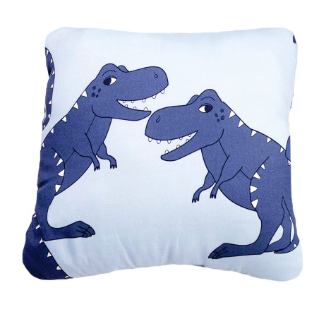 T-REX BLUE SMALL BAMBOO PILLOW