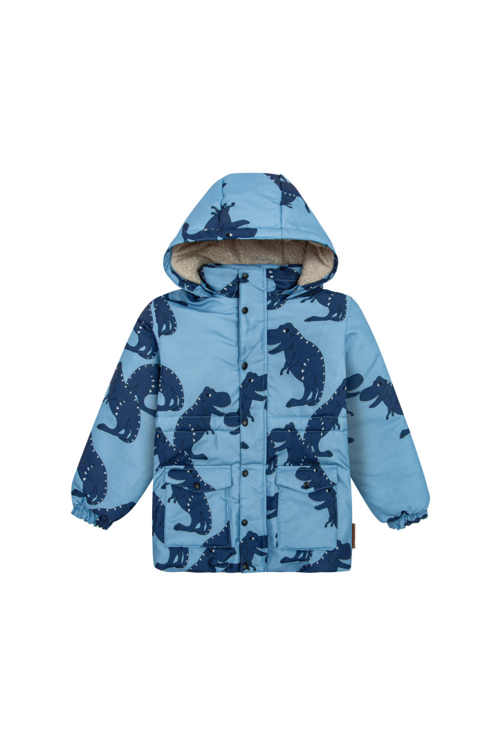 DINOZAUR T-REX DŁUGA KURTKA ZIMOWA