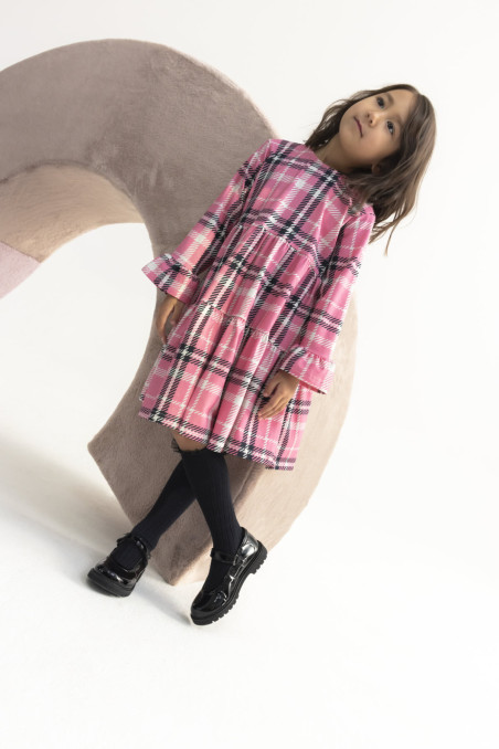 CHECKER PINK SPINNING DRESS