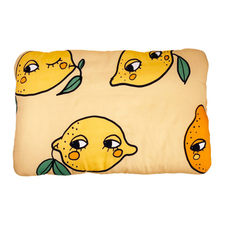 LEMON YELLOW FLAT PILLOW