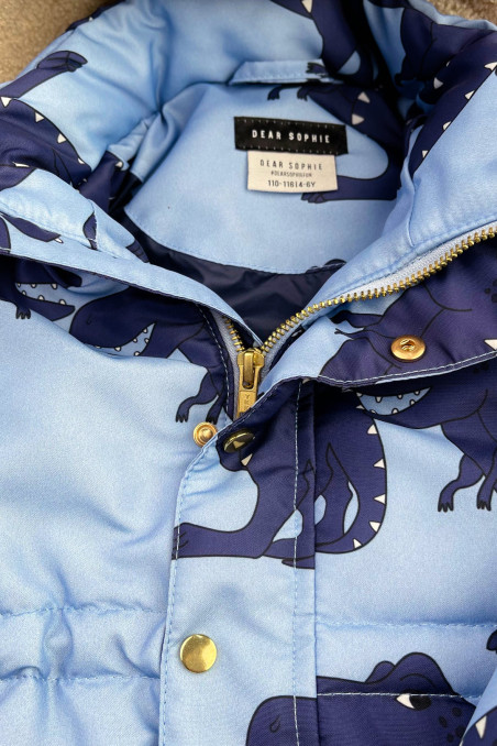 DINOZAUR T-REX DŁUGA KURTKA ZIMOWA