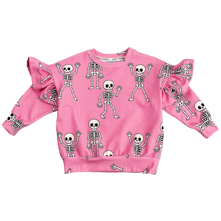 SKELLY PINK FRILL SWEATSHIRT