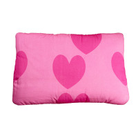 HEARTS PINK FLAT PILLOW