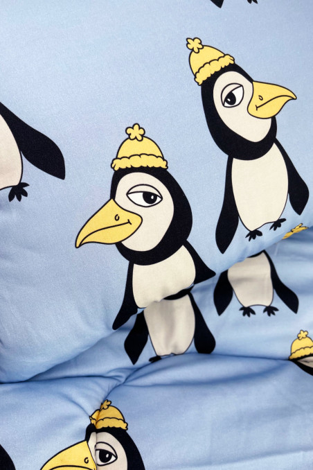 PENGUIN BLUE FLAT PILLOW
