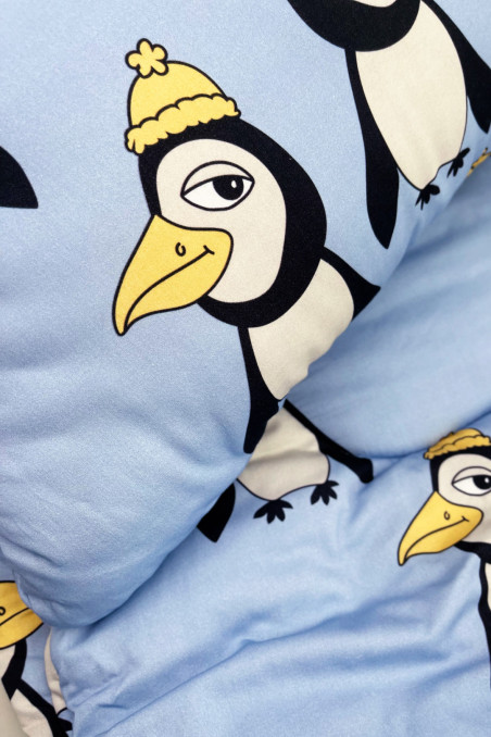 PENGUIN BLUE PILLOW