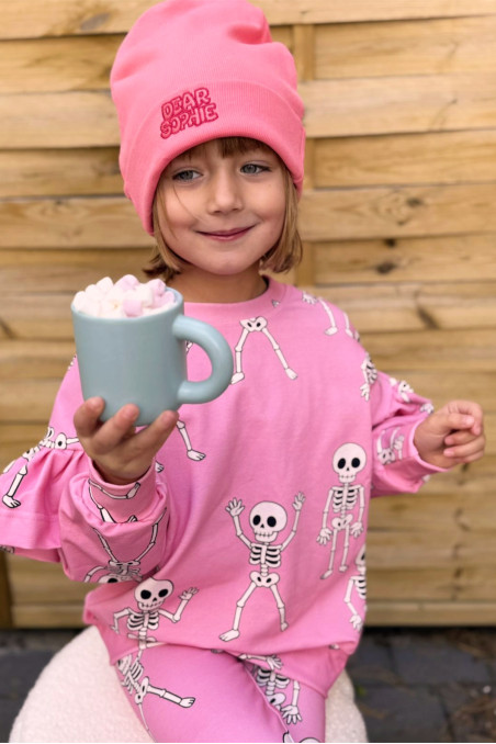 SKELLY PINK FRILL SWEATSHIRT