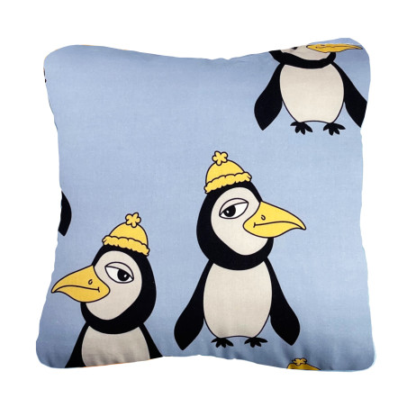 PENGUIN BLUE SMALL COTTON PILLOW