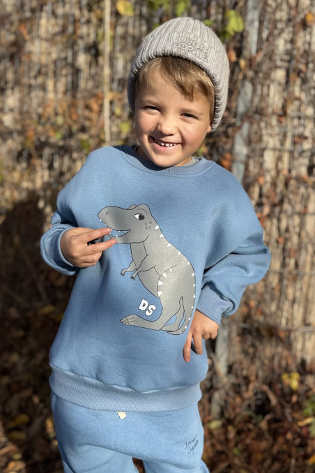 T-REX BLUE SWEATSHIRT