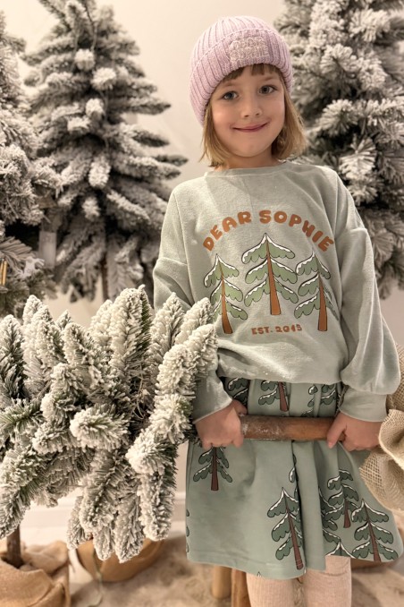 TREE VELVET OVERSIZE SWEATSHIRT